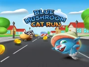 Blue Mushroom Cat Run Online Adventure Games on NaptechGames.com